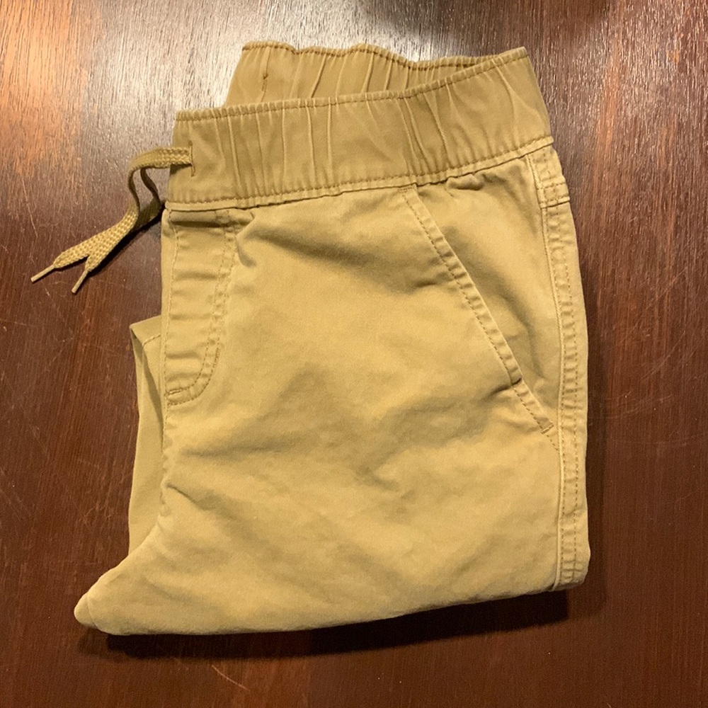 Boys' Khaki Drawstring Pull-On Cargo Pants